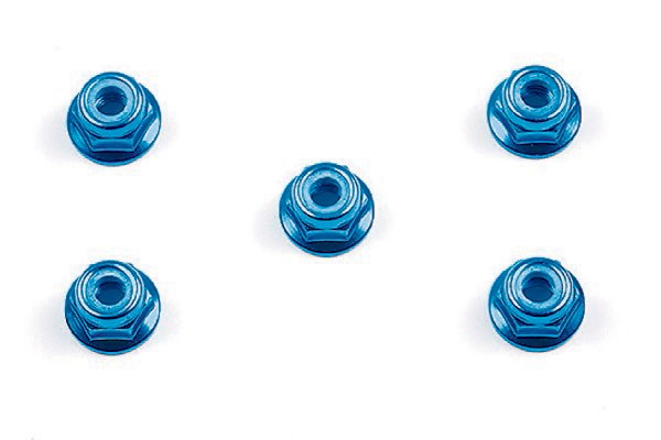 4mm flange lock nut blue