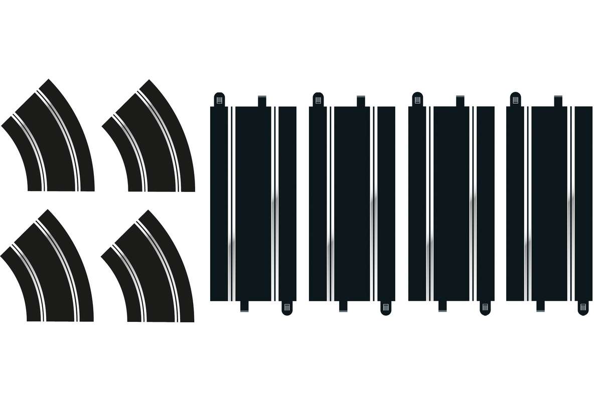 Standard straight and R2 curve track ex