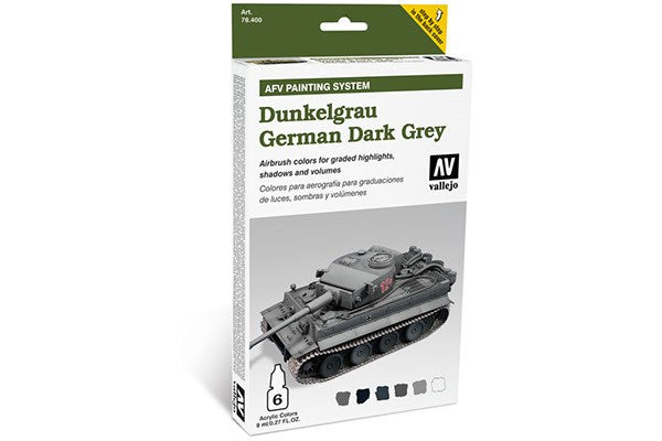 Model Air set AFV dunkelgrau WWII 6x8ml