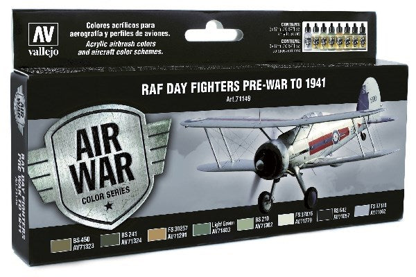 Model Air set Day Fighters pre-war to 1941 8x17ml