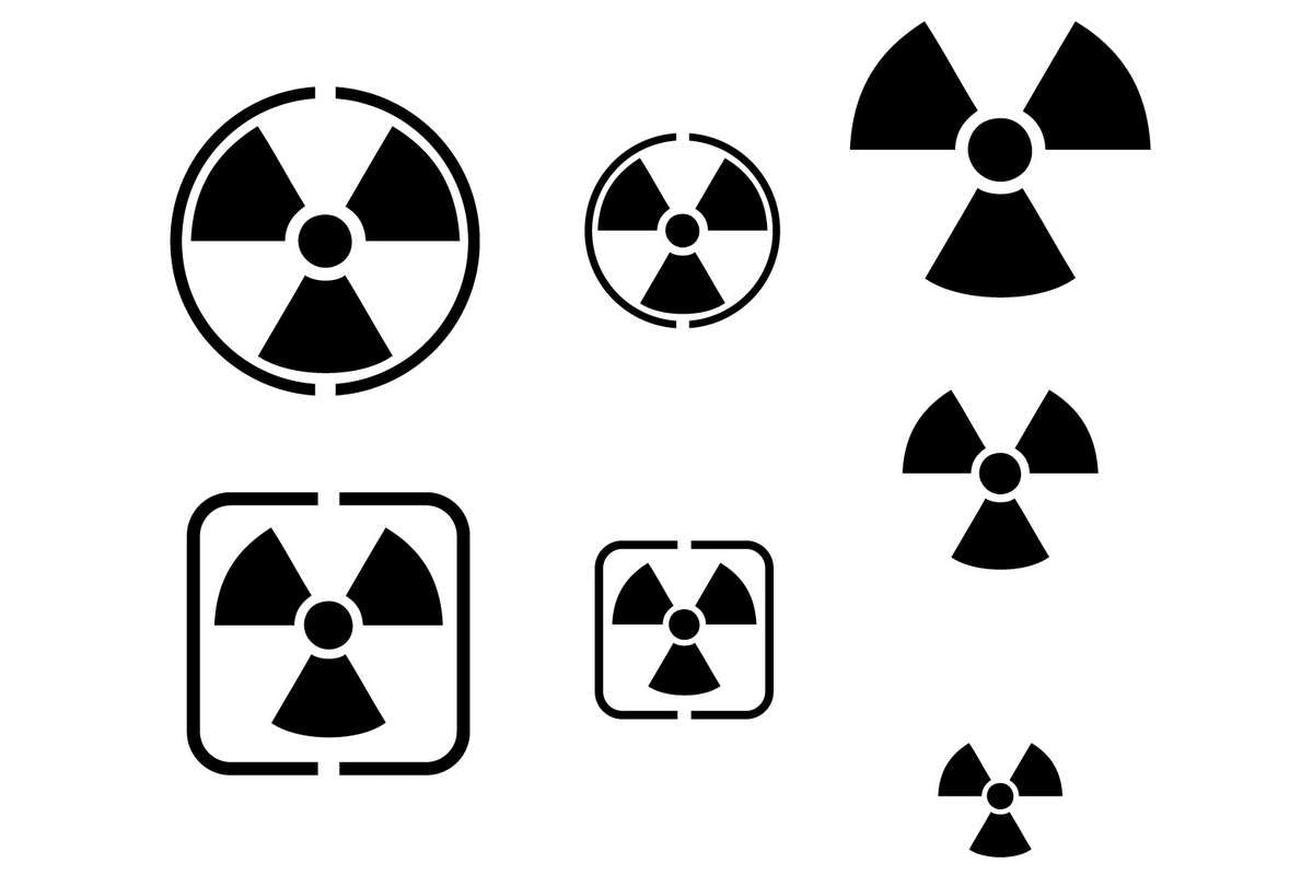 Stencil Radioactivity Signs