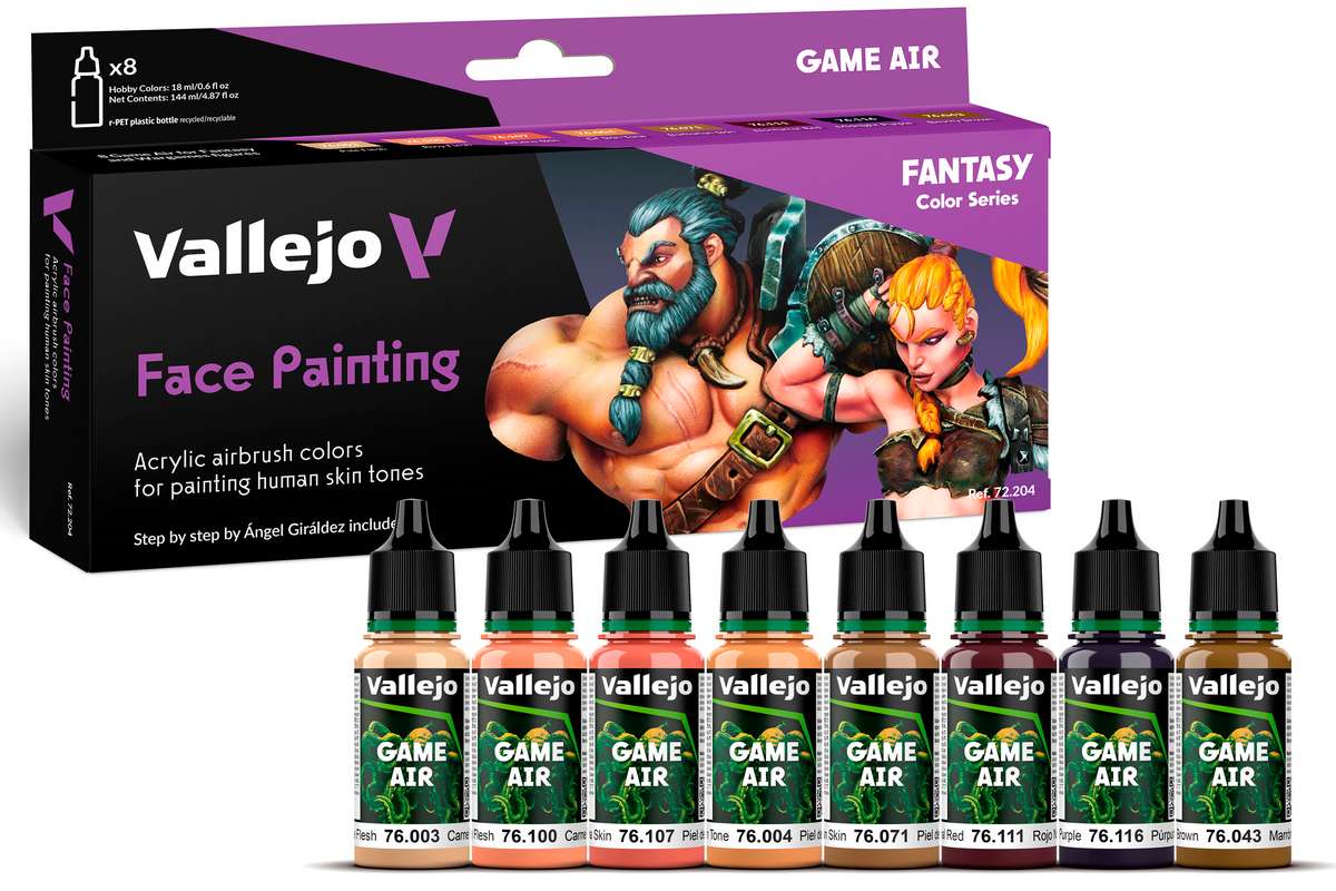 Face painting set 8 x 18ml