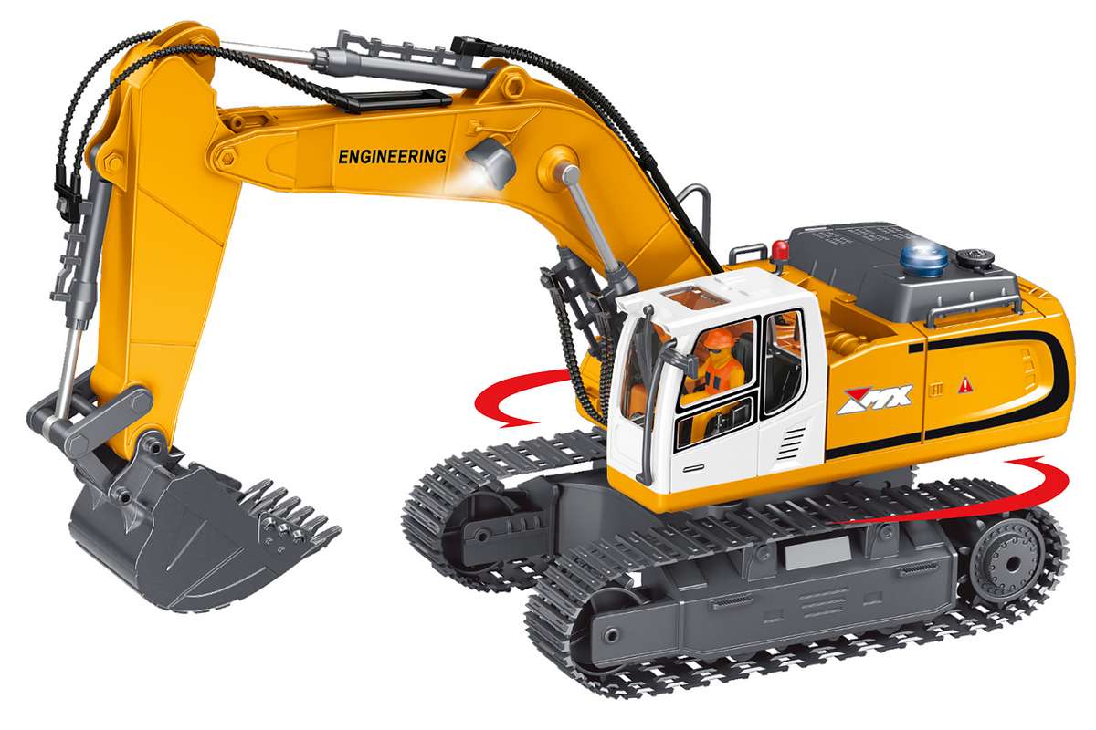 Excavator R/C 1:18 2,4GHz, 3,7V Li-Ion 11 channels