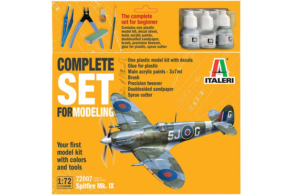 1:72 Complete modeling set Spitfire Mk. IX