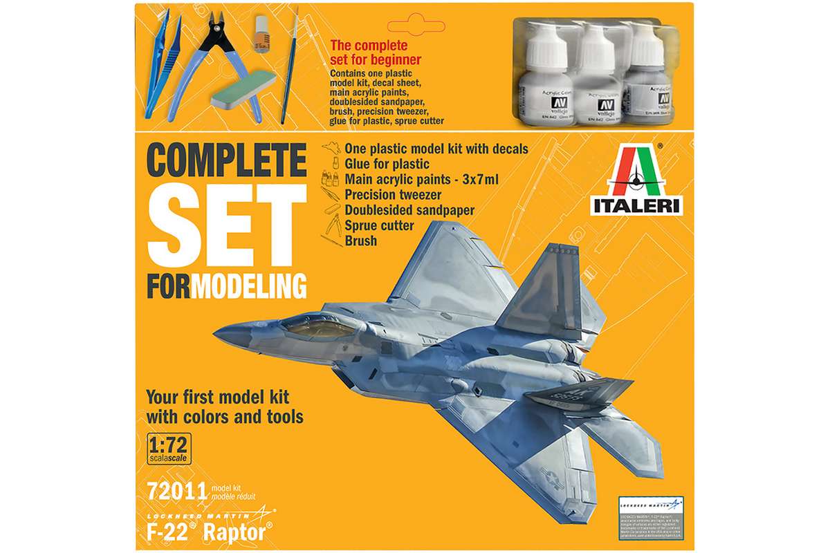 1:72 Complete modeling set F-22 Raptor