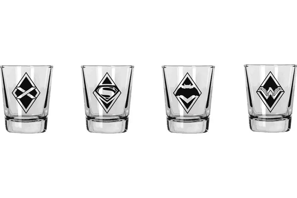 BATMAN VS SUPERMAN MINI GLASSES SET (4)