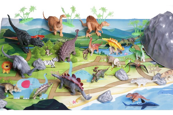 Dinosaur landskab med dyr 28 dele