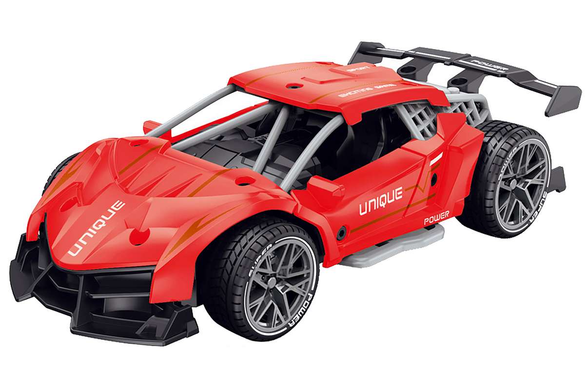 Die-cast pull back car w/sound & Try-Me, red