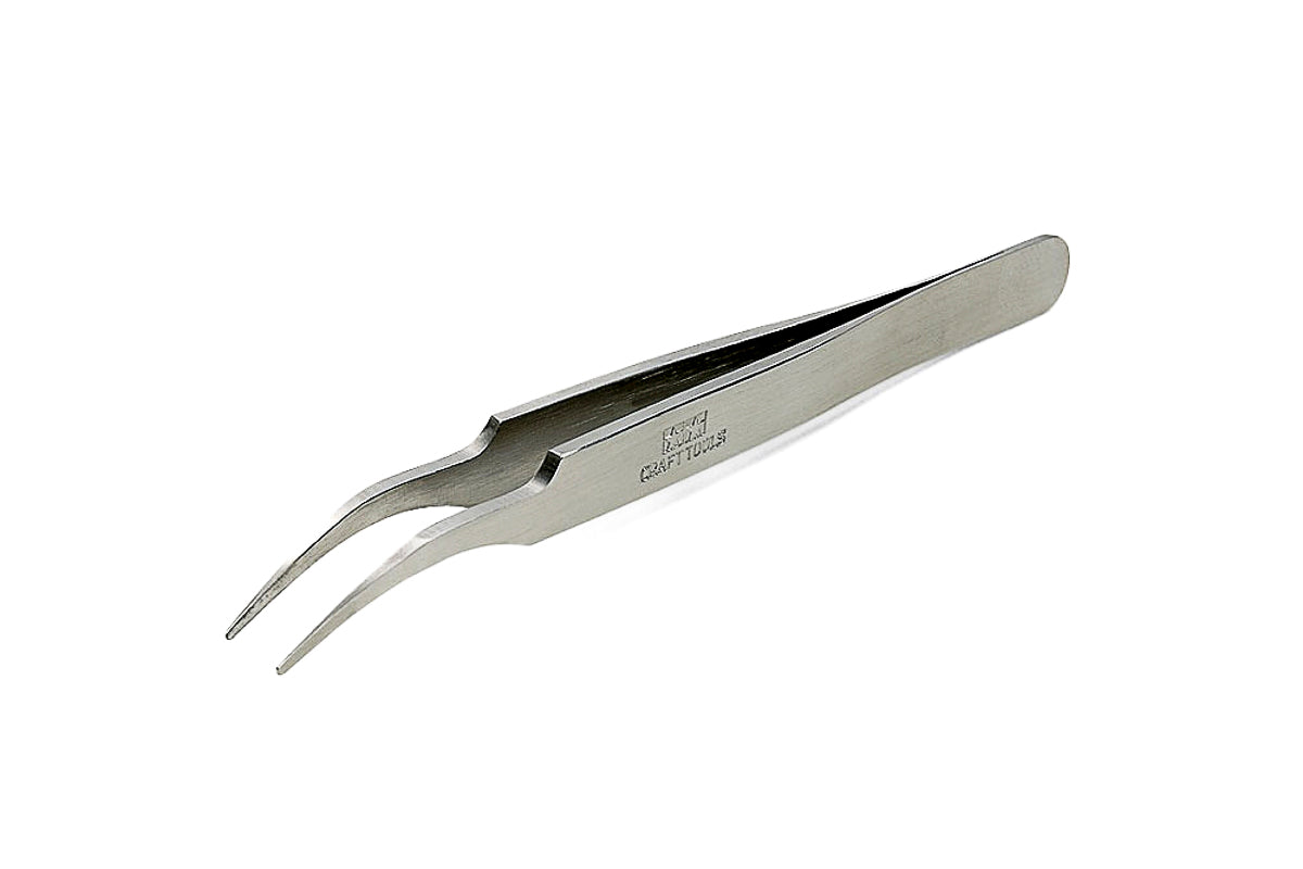 HG Angled Tweezers Round Tip (Pincet)