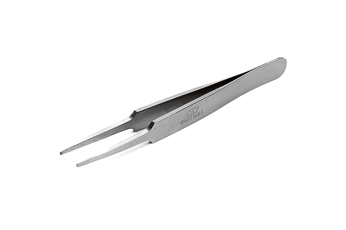 HG Straight Tweezers Round Tip (Pincet)