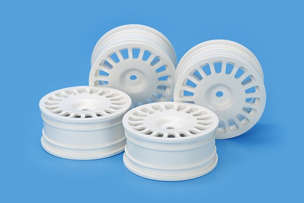 Medium-Narrow Rally Dish Wheels (24mm, +0, White)