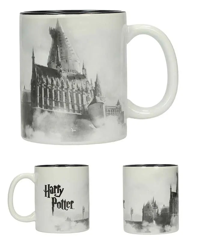 HP HOGWARTS CASTLE BLACK AND WHITE MUG