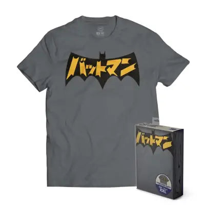 T/S DC BATMAN JAPANESE LOGO GREY - S