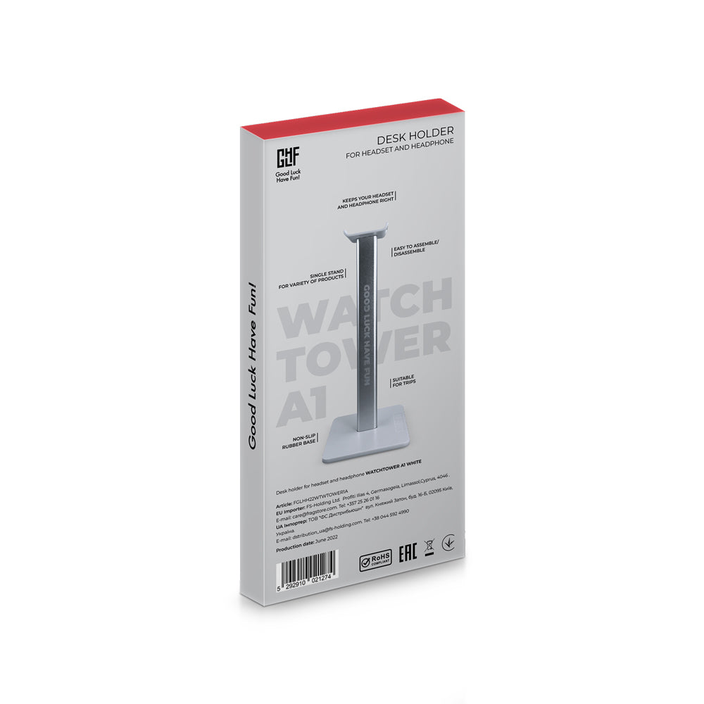 FragON - Watchtower A1 headset & headphone holder, White