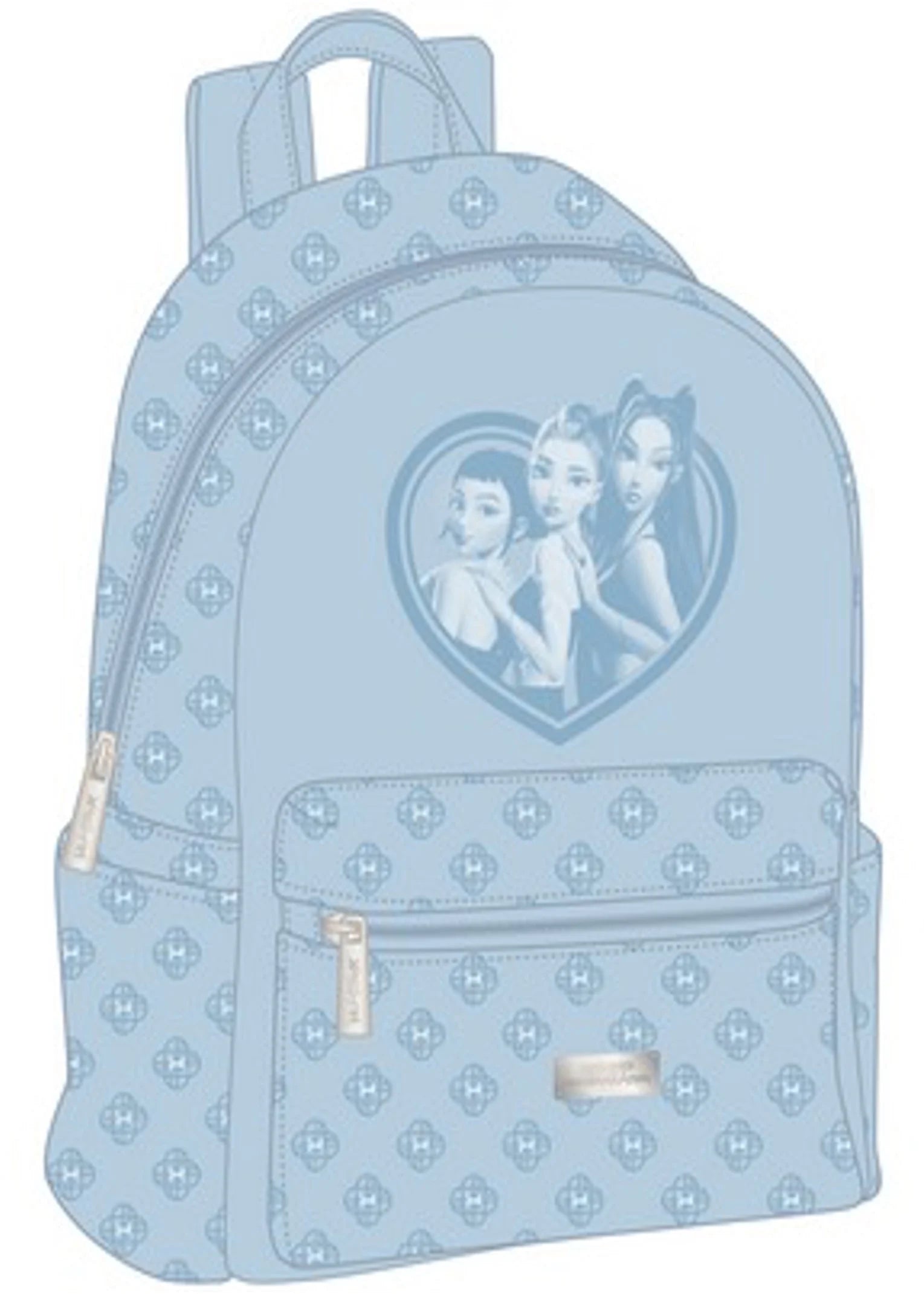 K-POP DEMON HUNTERS - Blue - PU Backpack '28x24x12cm'