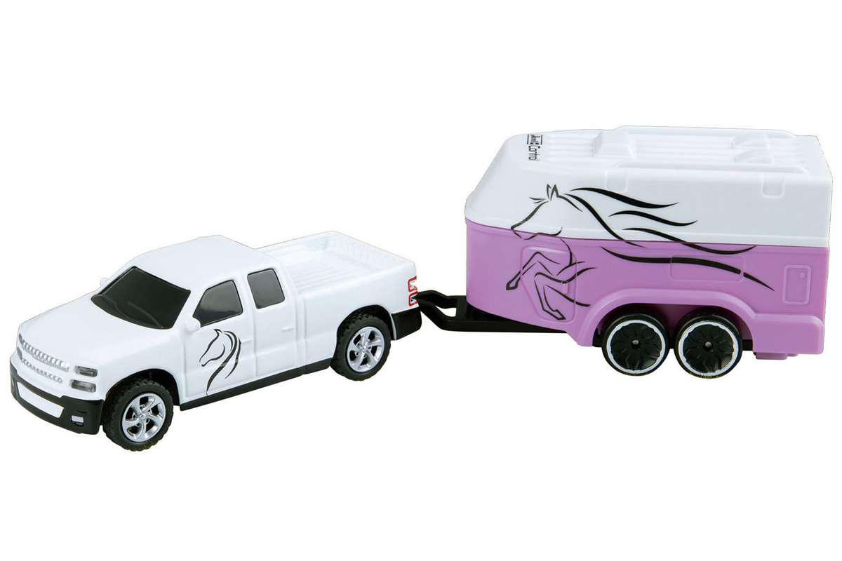 Mini RC Car with Horse Trailer 1:64