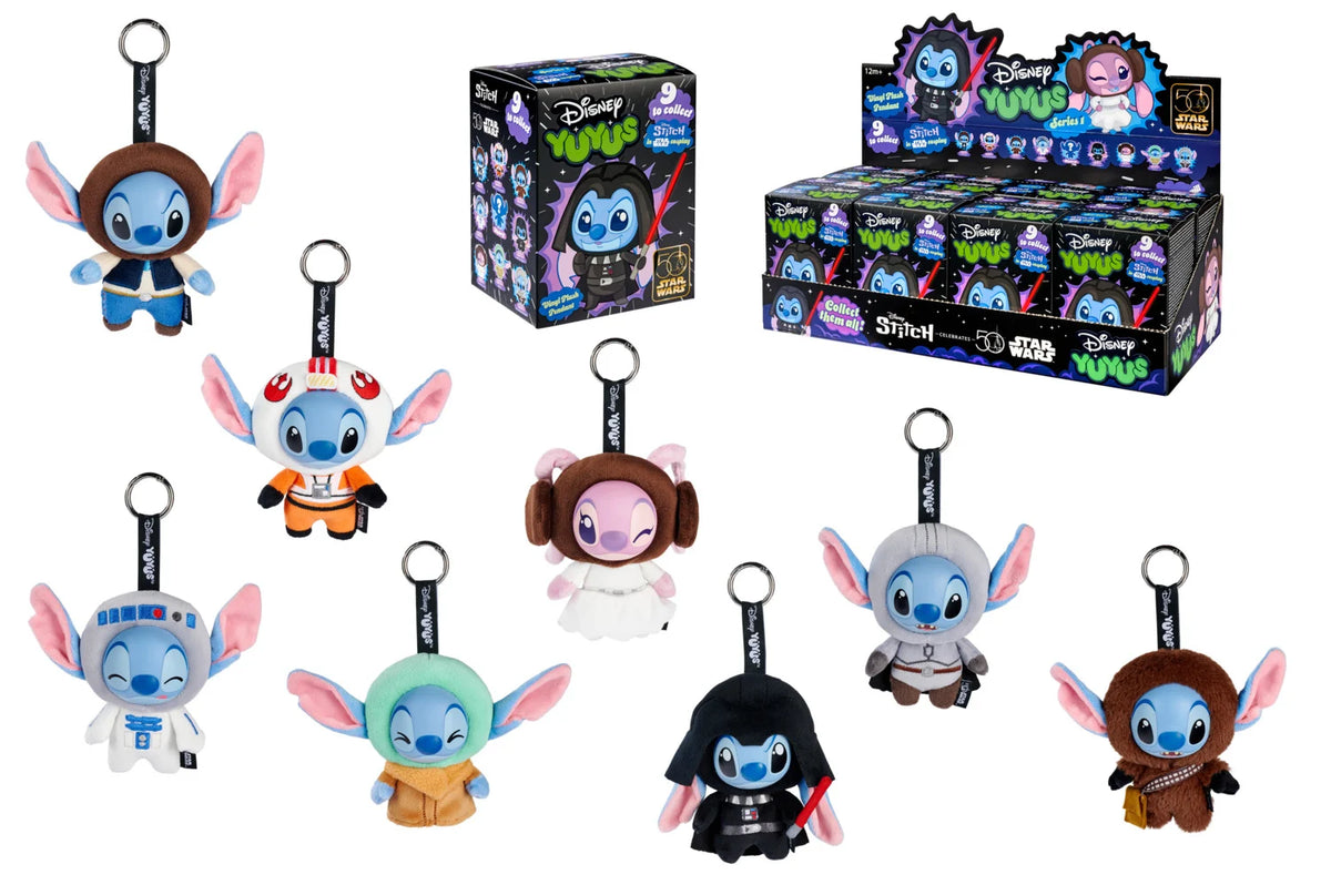 STAR WARS X STITCH - Display of 8 Keychains YUYUS 12cm - 8 Models
