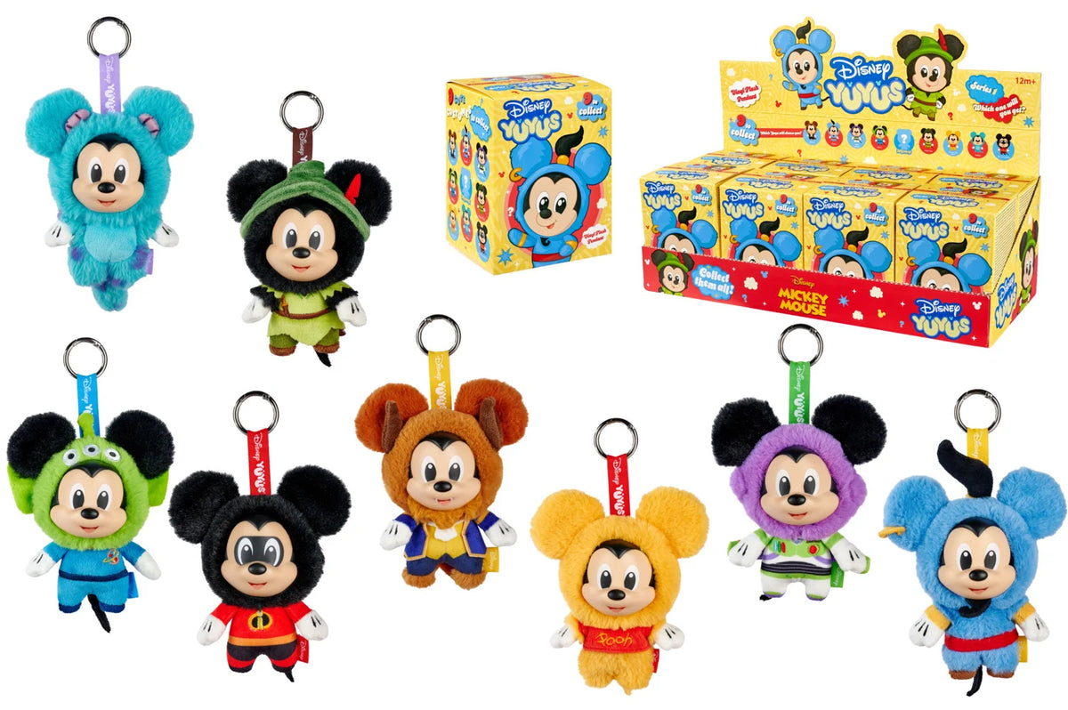 MICKEY REMIX - Display of 8 Keychains YUYUS 12cm - 8 Models