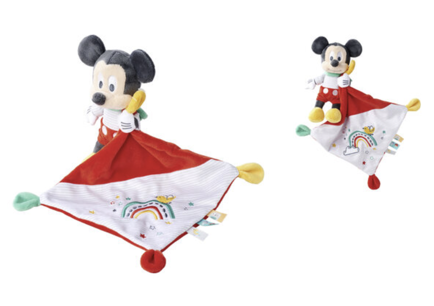 MICKEY - Rainbow - Plush 13 cm + Comforter