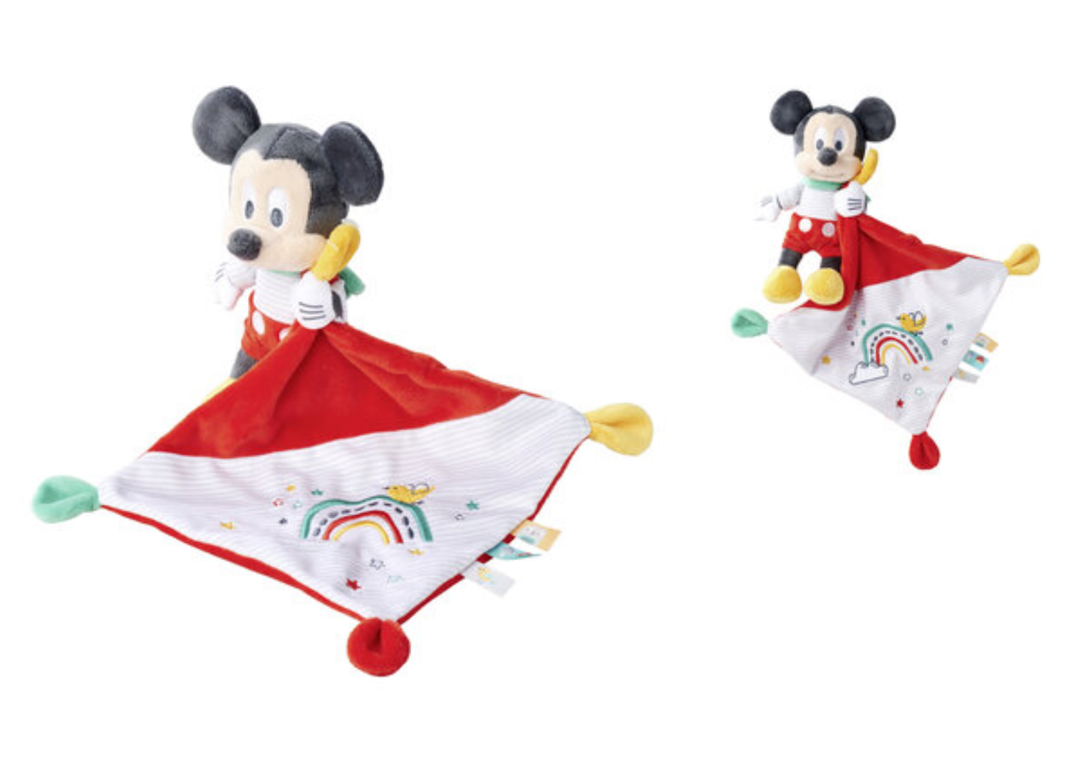 MICKEY - Rainbow - Plush 13 cm + Comforter
