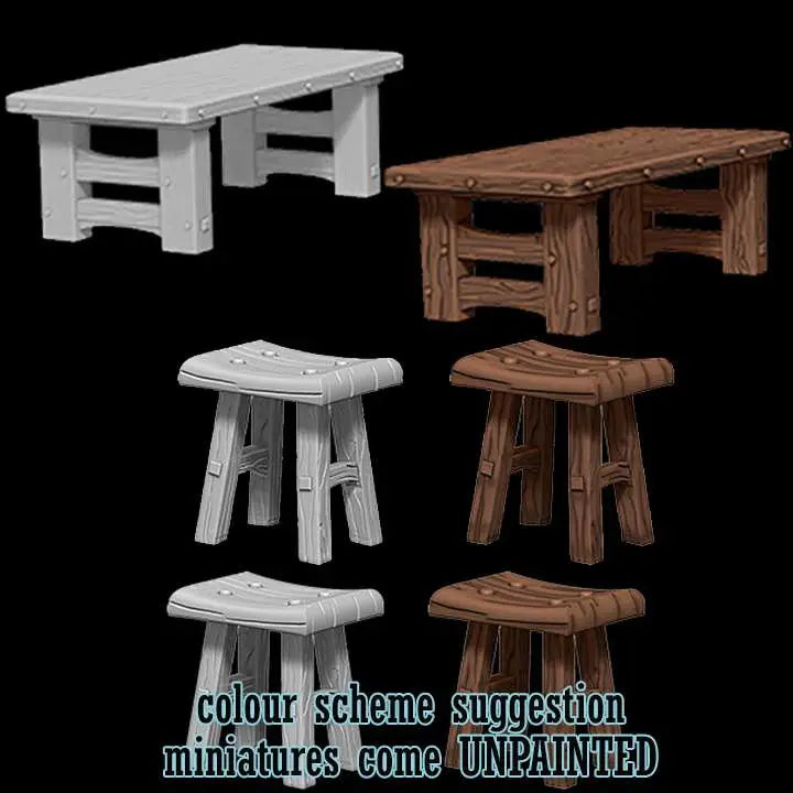 WIZKIDS UM WOODEN TABLE & STOOLS