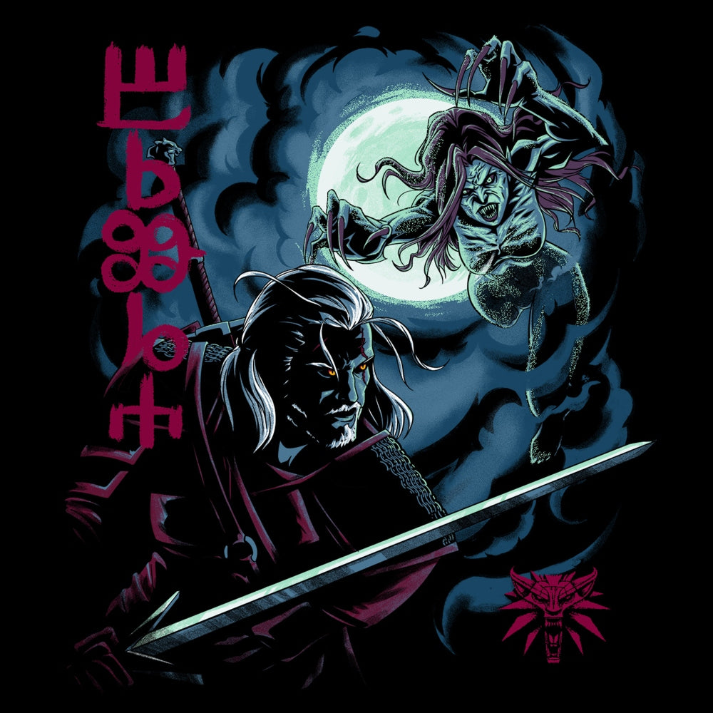 Jinx The Witcher 3 - Hunting the Bruxa T-shirt Black, S