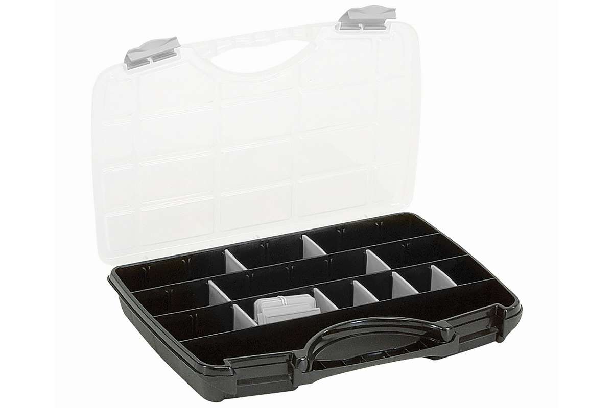 Opbevaringsboks m/skillevægge 5,1x31,2x23,8cm sort