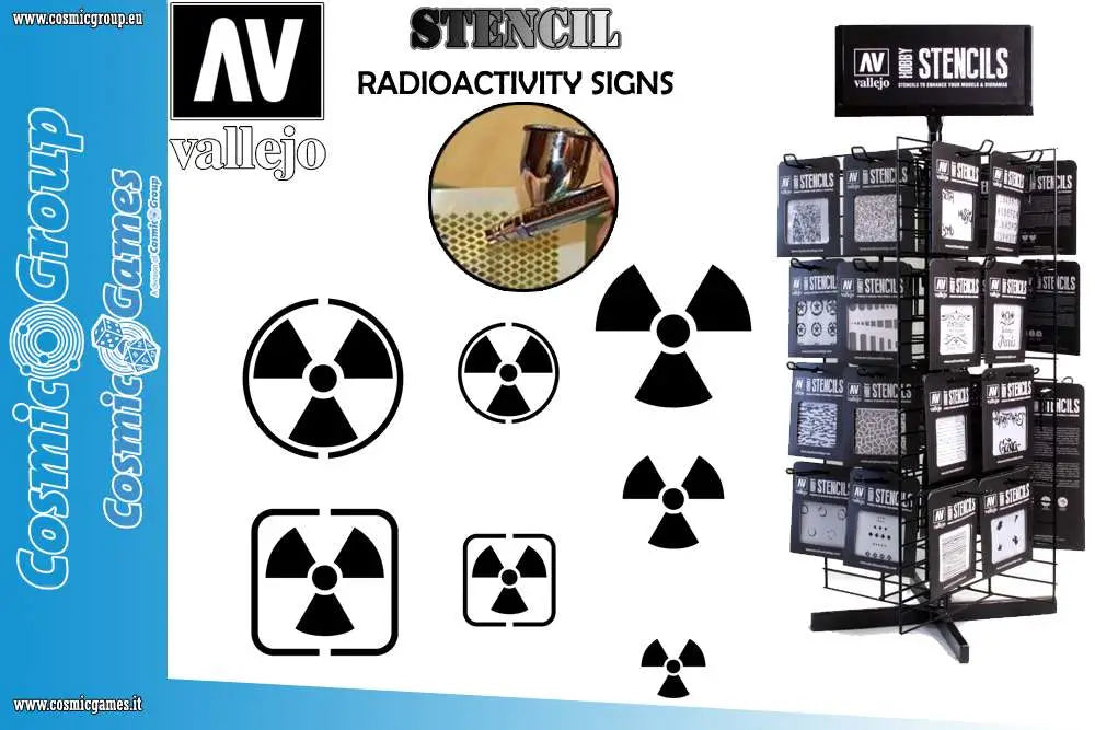 STENCIL STSF005 RADIOACTIVITY SIGNS