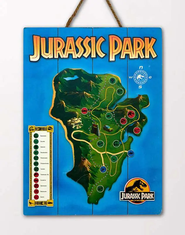 JURASSIC PARK WOODEN POSTER