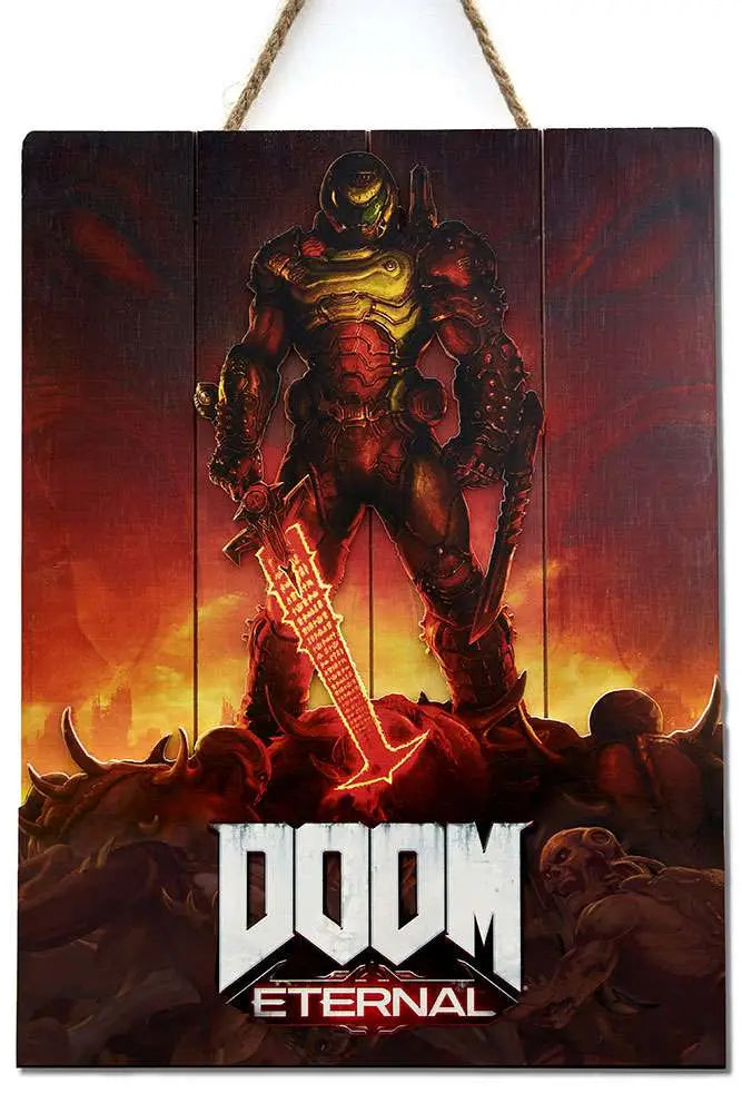 DOOM ETERNAL WOODEN POSTER