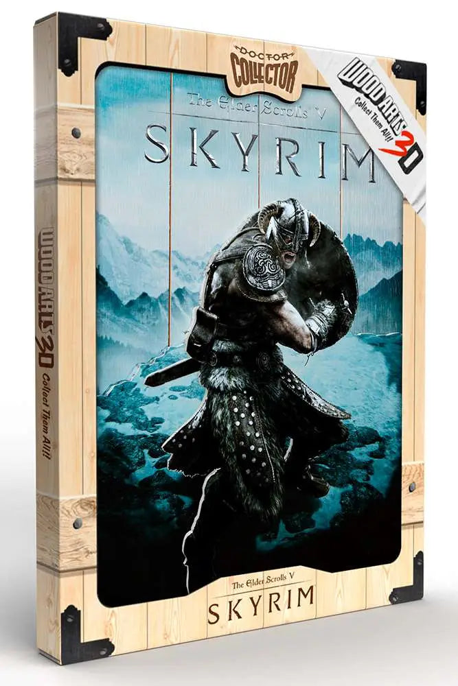 SKYRIM AEREAL WOODEN POSTER