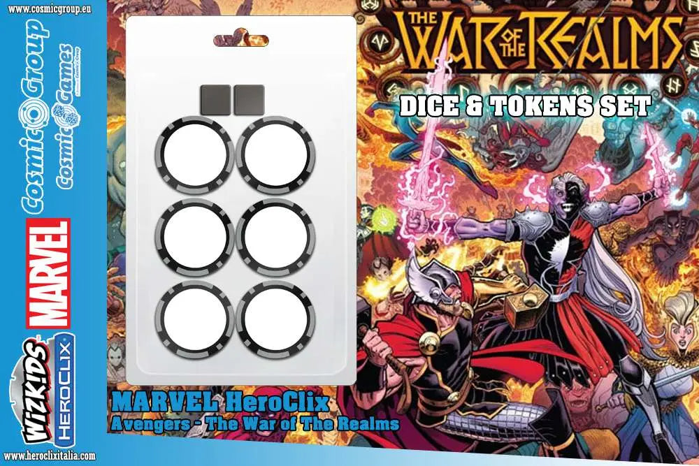 MHC AVENGERS WAR OF REALMS DICE & TOKEN