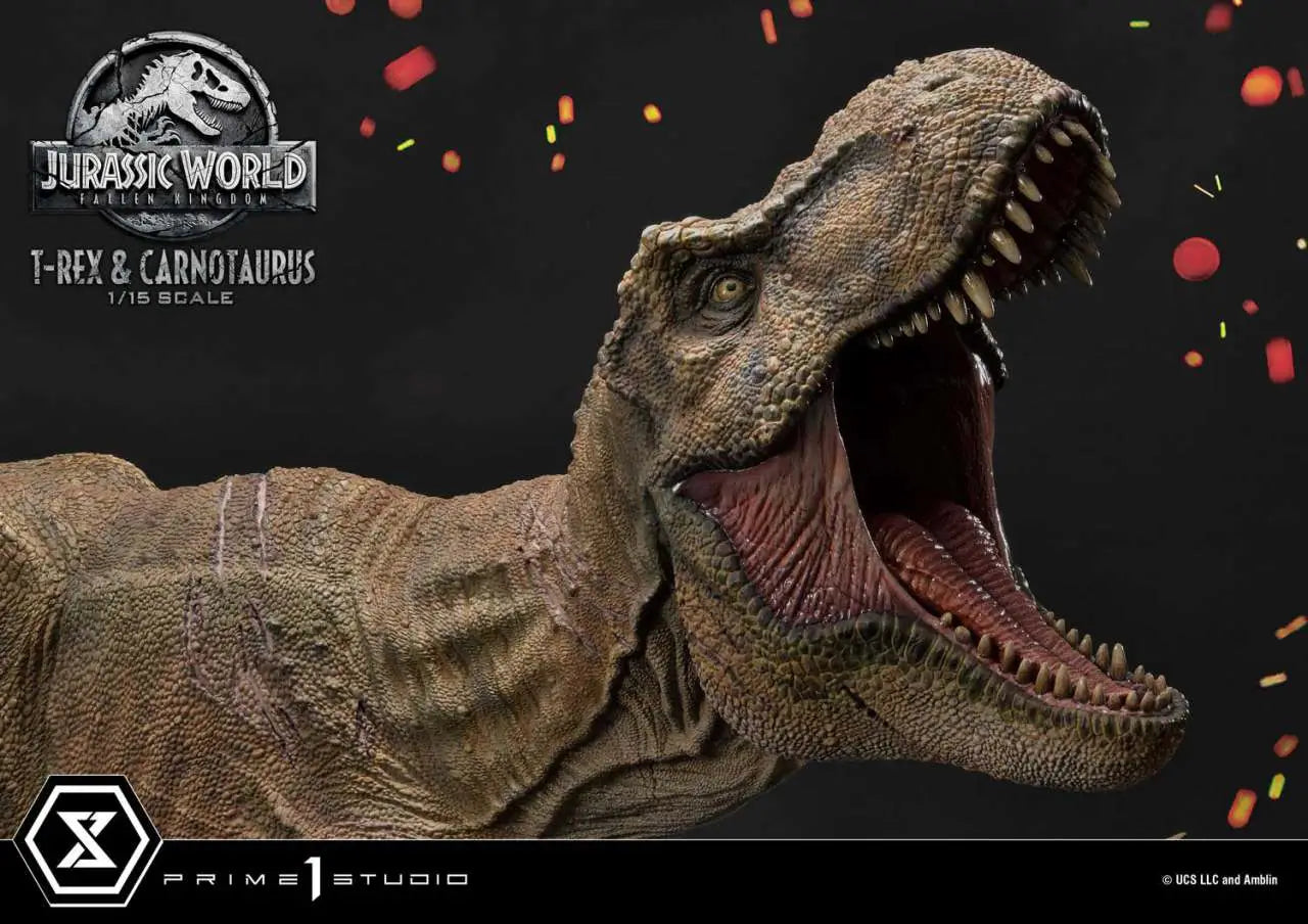 JURASSIC WORLD FK T-REX/CARNOTAURUS STAT