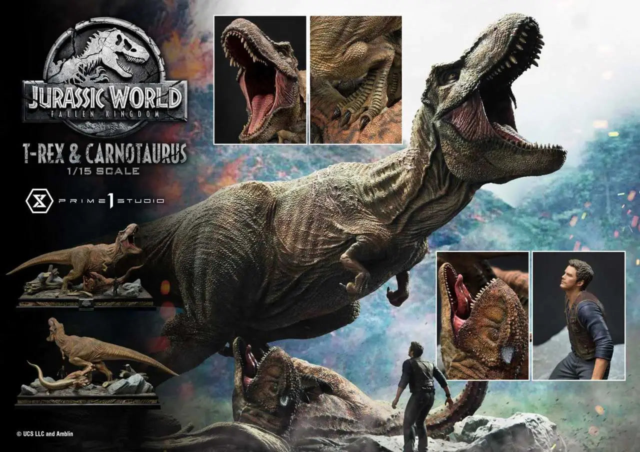 JURASSIC WORLD FK T-REX/CARNOTAURUS STAT