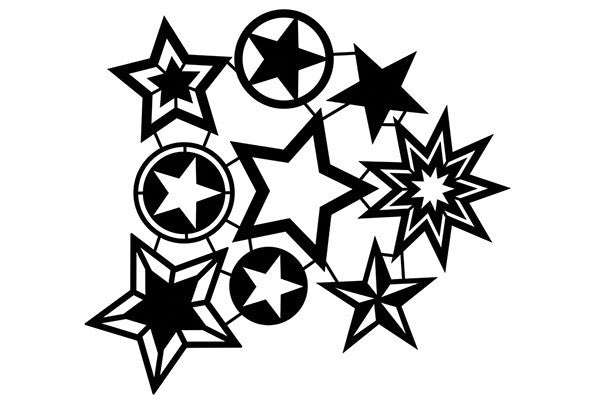 Stencil Star Collection 30 x 30cm