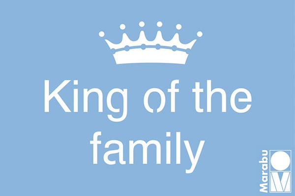 Stencil King of Family 15x10cm