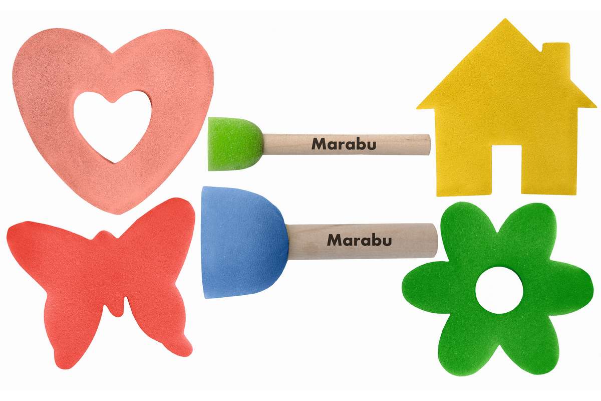 Marabu KiDS Sponge set, 6pcs ass.