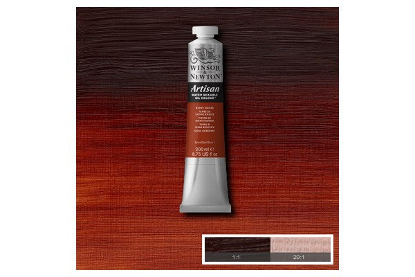 Artisan water mix oil 200ml burnt sienna 074