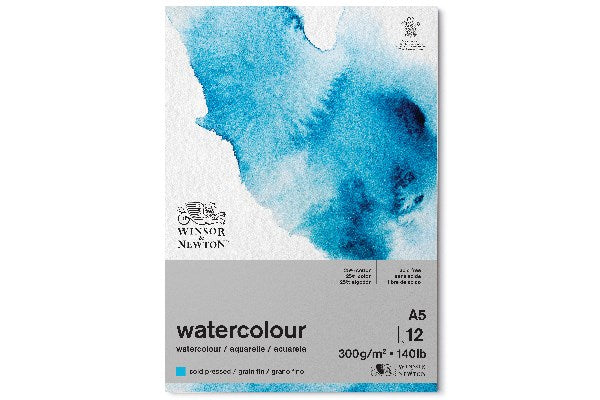 Watercolour pad cold side glued 300g A5 12pages