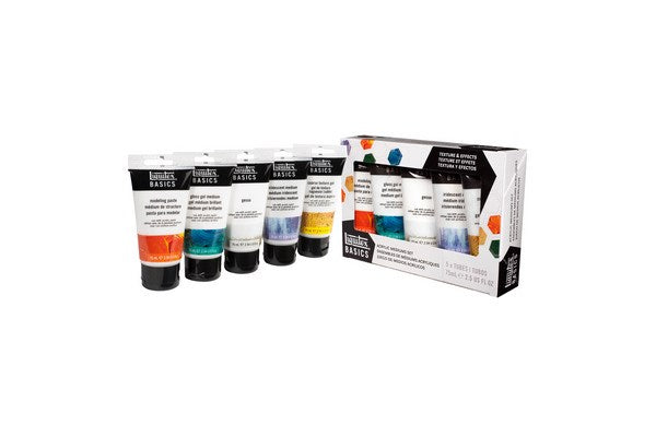 Basics acrylic medium set texture/effects 5x75ml