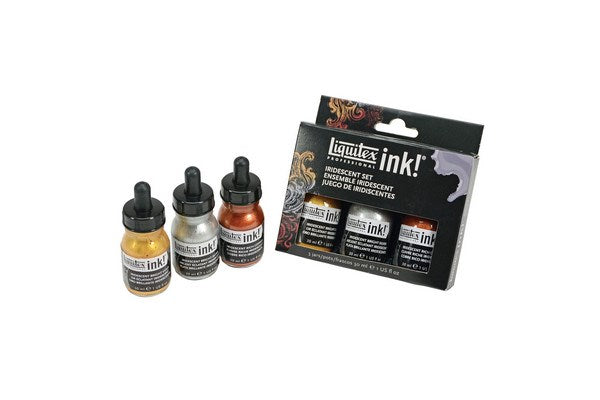 Proff. acrylic ink 3 pack iridescent