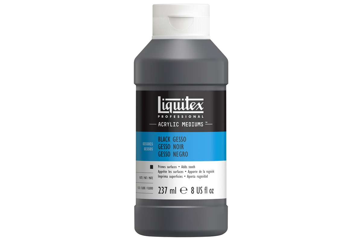 Acrylic medium black gesso 237ml