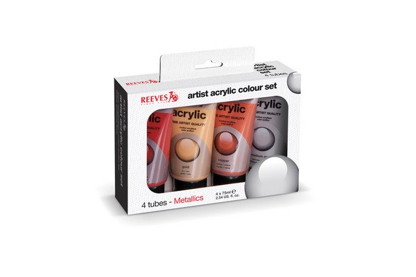 ACRYL COLOUR METALLIC 4X75ML