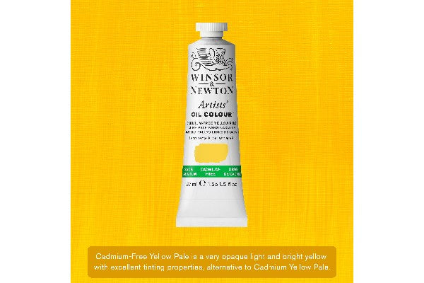 Artist's oil colour 37ml cadmium free yellow pale