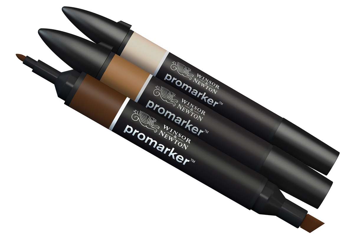 Promarker 3pcs brown tones set