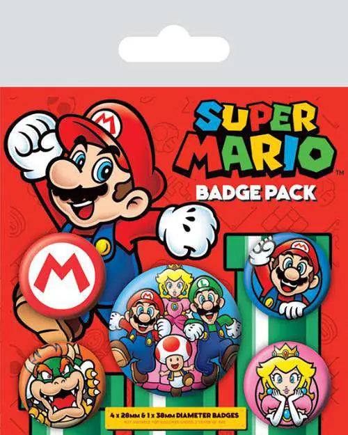 SUPER MARIO MARIO BADGE PACK