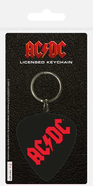 AC/DC PLECTRUM RUBBER KEYCHAIN