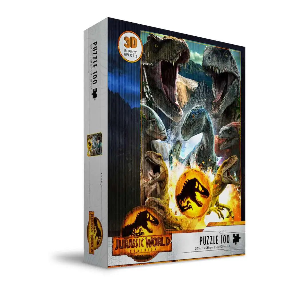 JURASSIC WORLD CARNIVOROUS 3D EFF 100PCS PUZZLE
