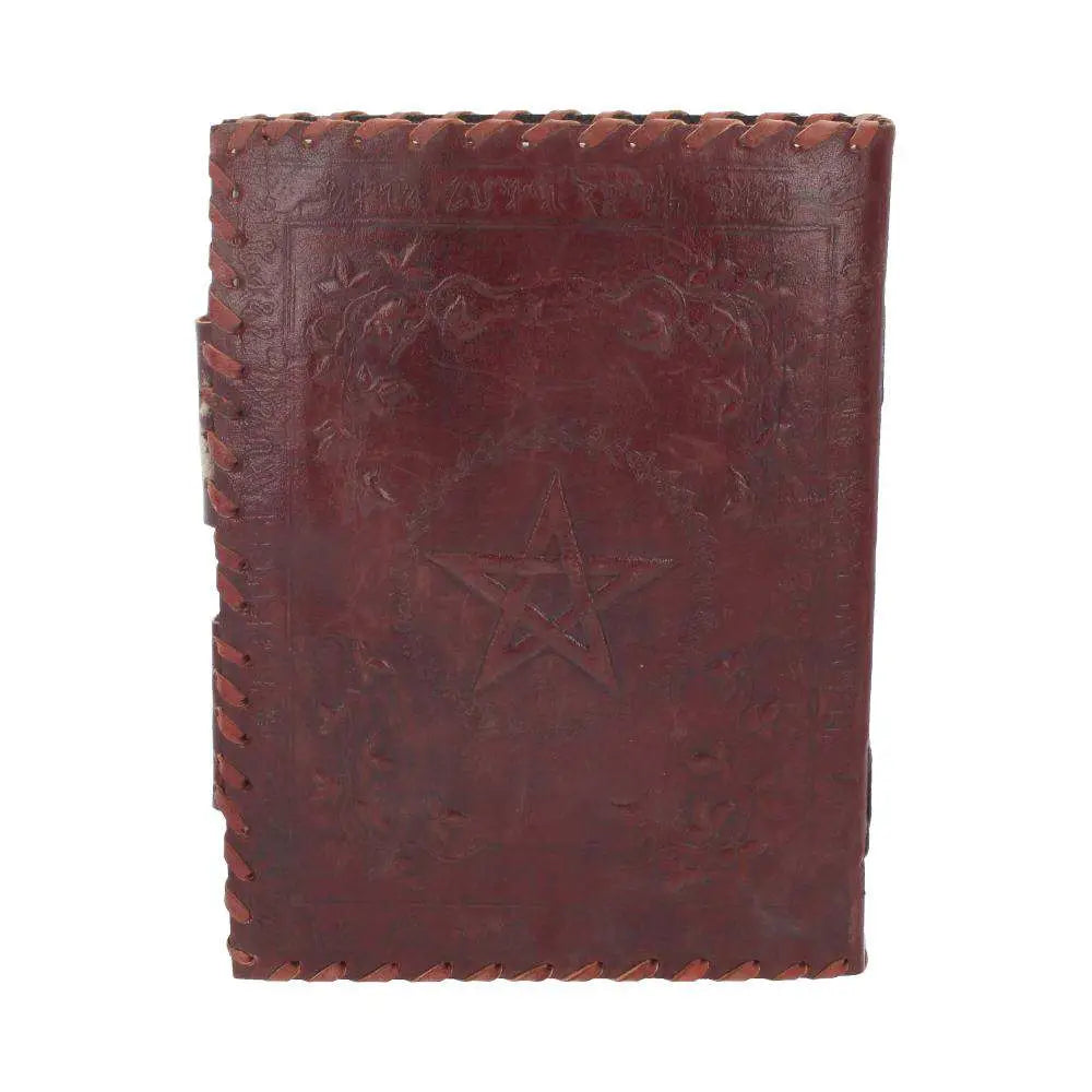 LEATHER DIARY EMBOSSED PENTA & TWO LOCK