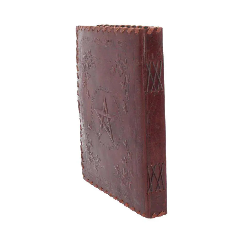 LEATHER DIARY EMBOSSED PENTA & TWO LOCK